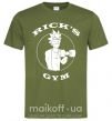 Мужская футболка Gym rick Оливковый фото