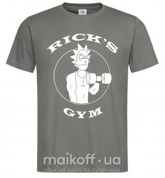Чоловіча футболка Gym rick Графіт фото