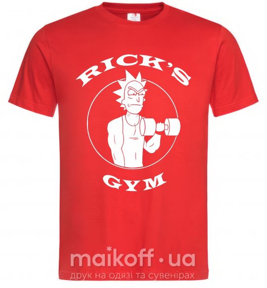 Мужская футболка Gym rick Красный фото