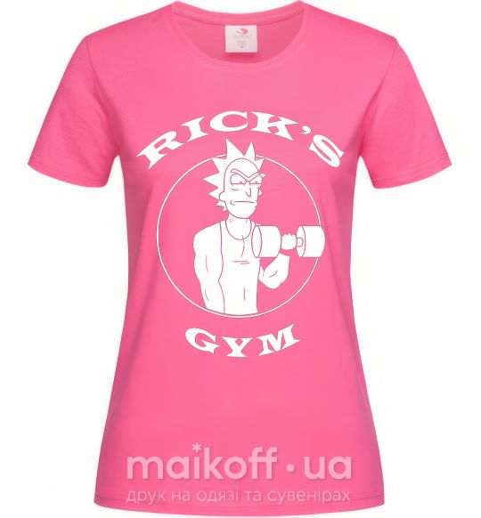 Женская футболка Gym rick Ярко-розовый фото