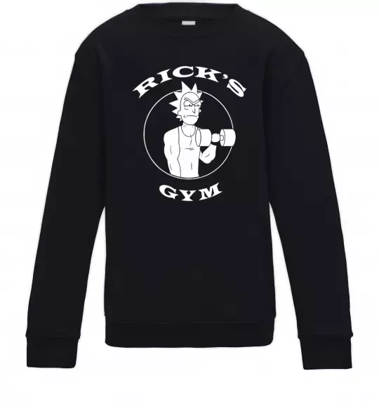 Детский Свитшот Gym rick Черный фото
