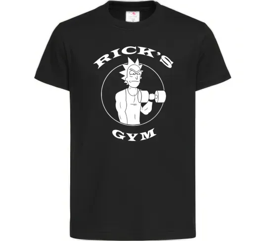 Дитяча футболка Gym rick Чорний фото