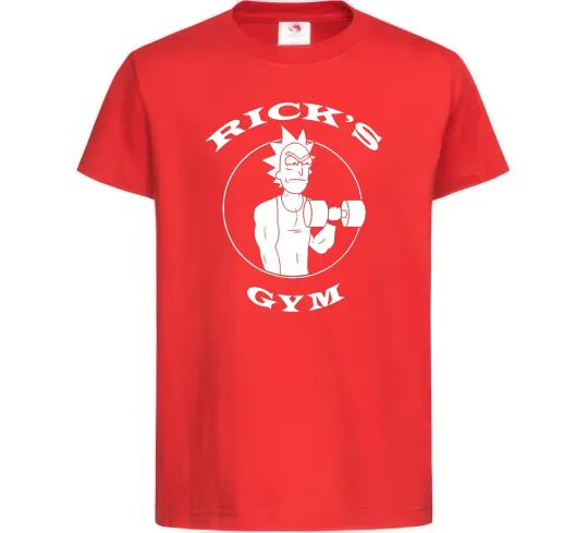 Дитяча футболка Gym rick Червоний фото