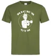 Мужская футболка Gym rick Оливковый фото