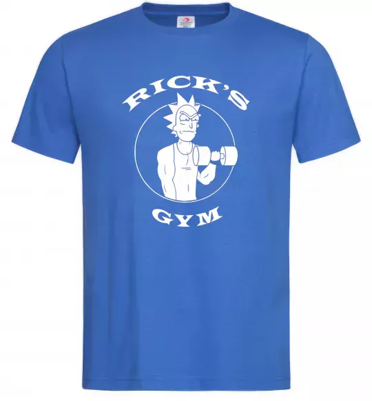 Мужская футболка Gym rick Ярко-синий фото