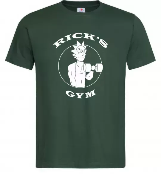 Мужская футболка Gym rick Темно-зеленый фото