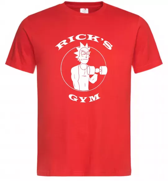 Мужская футболка Gym rick Красный фото