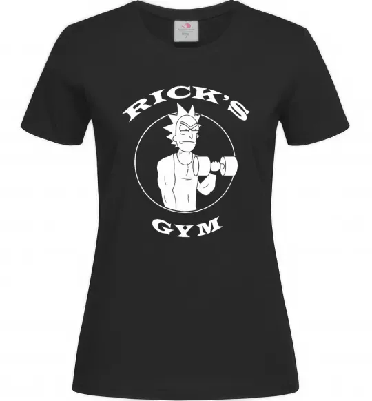 Жіноча футболка Gym rick Чорний фото
