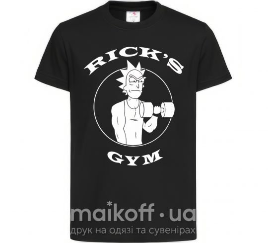 Дитяча футболка Gym rick Чорний фото