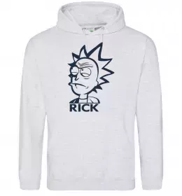Мужская толстовка (худи) RICK Серый меланж фото