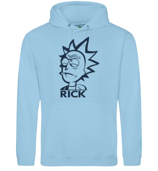 Женская толстовка (худи) RICK Голубой фото