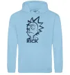 Женская толстовка (худи) RICK Голубой фото