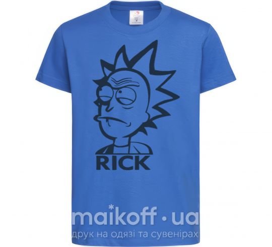 Детская футболка RICK Ярко-синий фото