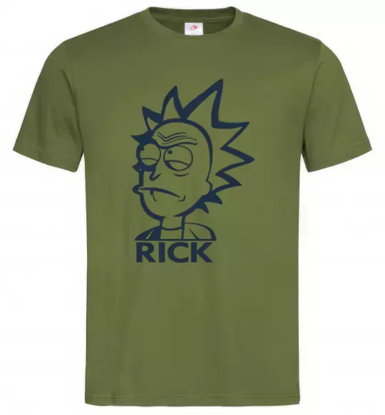 Чоловіча футболка RICK Оливковий фото