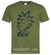 Мужская футболка RICK Оливковый фото