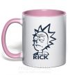 Чашка с цветной ручкой RICK Нежно розовый фото