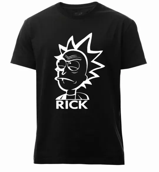 Чоловіча преміум футболка RICK Чорний фото
