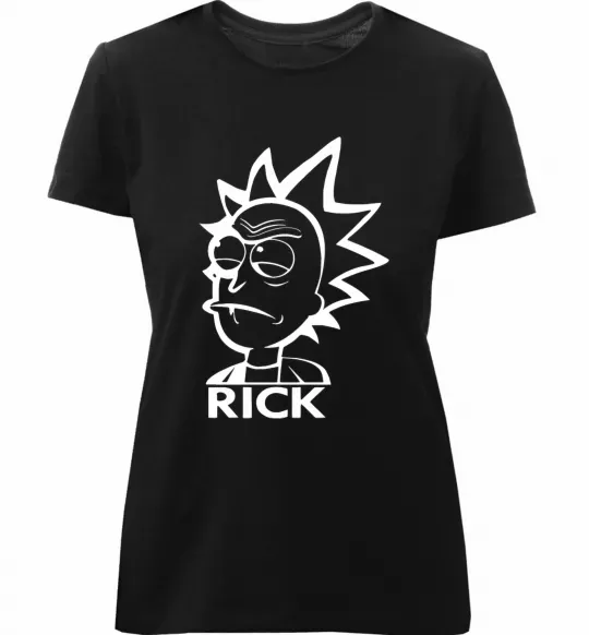 Жіноча преміум футболка RICK Чорний фото