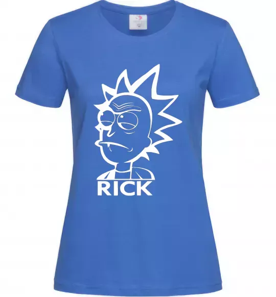 Жіноча футболка RICK Яскраво-синій фото