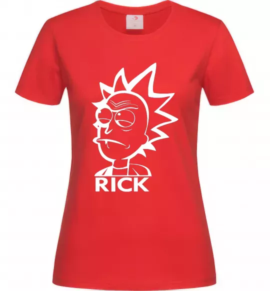 Жіноча футболка RICK Червоний фото