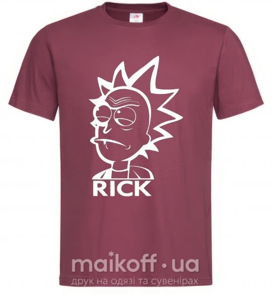Мужская футболка RICK Бордовый фото