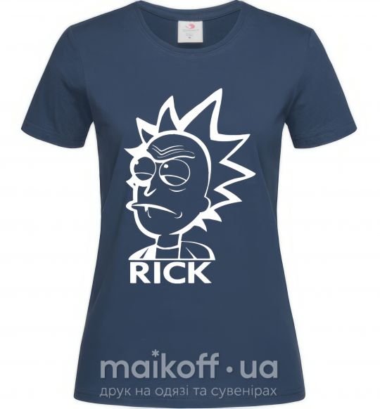 Жіноча футболка RICK Темно-синій фото