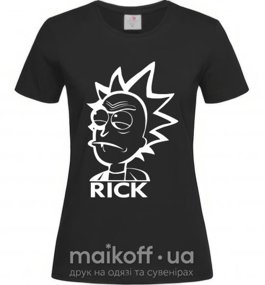 Женская футболка RICK Черный фото
