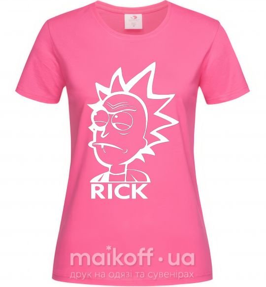Женская футболка RICK Ярко-розовый фото