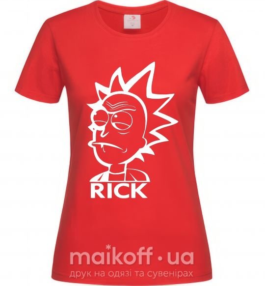Женская футболка RICK Красный фото