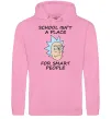 Чоловіча толстовка (худі) School isn't a place for smart people Рожевий фото