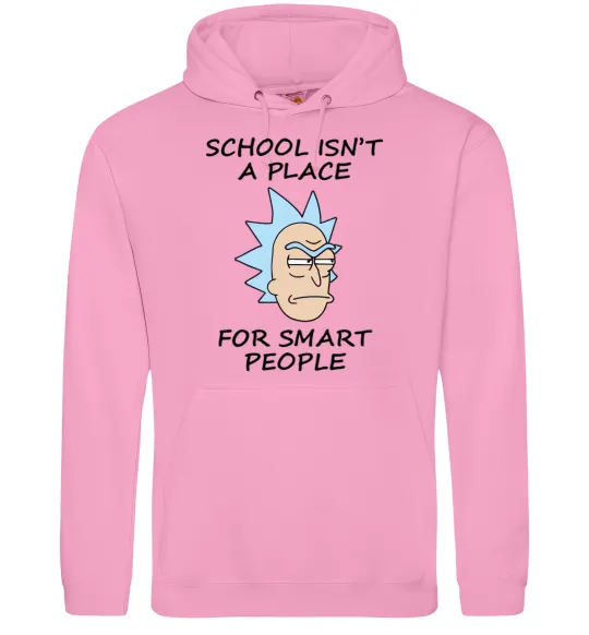 Жіноча толстовка (худі) School isn't a place for smart people Рожевий фото