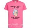 Дитяча футболка School isn't a place for smart people Яскраво-рожевий фото