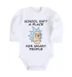 Детский боди School isn't a place for smart people Белый фото