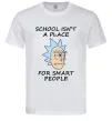 Чоловіча футболка School isn't a place for smart people Білий Чоловіча футболка School isn't a place for smart people Білий фото