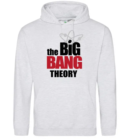 Мужская толстовка (худи) Tеорія великого вибуху Серый меланж фото