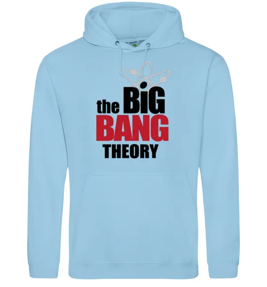 Чоловіча толстовка (худі) Tеорія великого вибуху Блакитний фото
