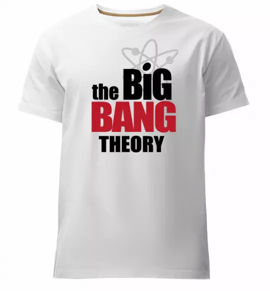Мужская премиум футболка Tеорія великого вибуху Белый фото