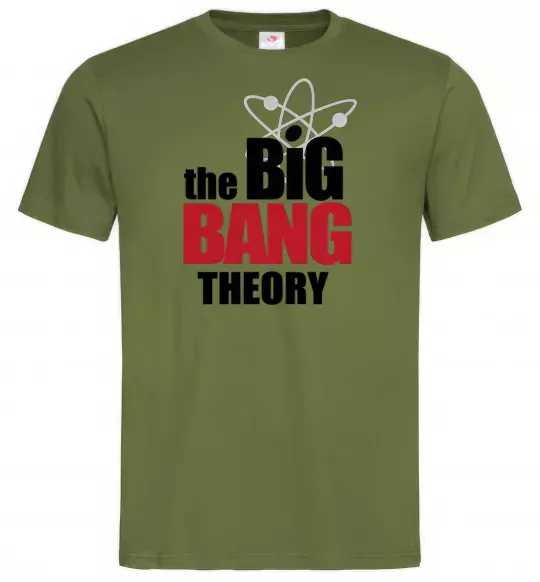 Чоловіча футболка Tеорія великого вибуху Оливковий фото