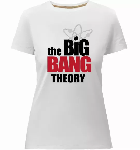 Женская премиум футболка Tеорія великого вибуху Белый фото