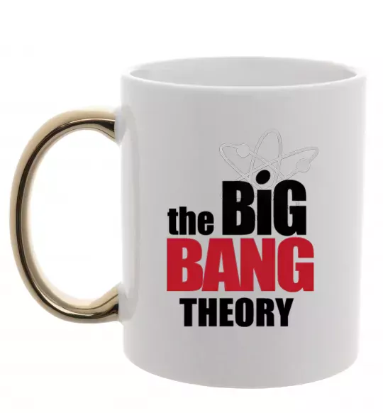 Чашка с цветной ручкой Tеорія великого вибуху Золото фото