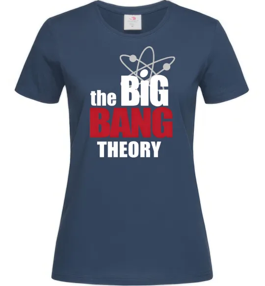 Жіноча футболка Tеорія великого вибуху Темно-синій фото