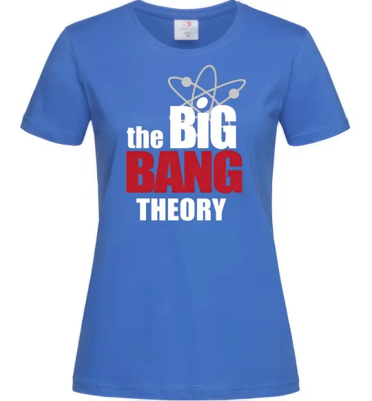 Жіноча футболка Tеорія великого вибуху Яскраво-синій фото