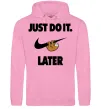 Чоловіча толстовка (худі) just do it later Рожевий фото