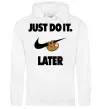 Чоловіча толстовка (худі) just do it later Білий фото