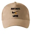 Кепка just do it later Песочный Кепка just do it later Песочный фото