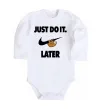 Детский боди just do it later Белый фото