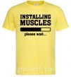 Чоловіча футболка installing muscles version 2 Лимонний фото
