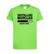 Детская футболка installing muscles version 2 Лаймовый фото