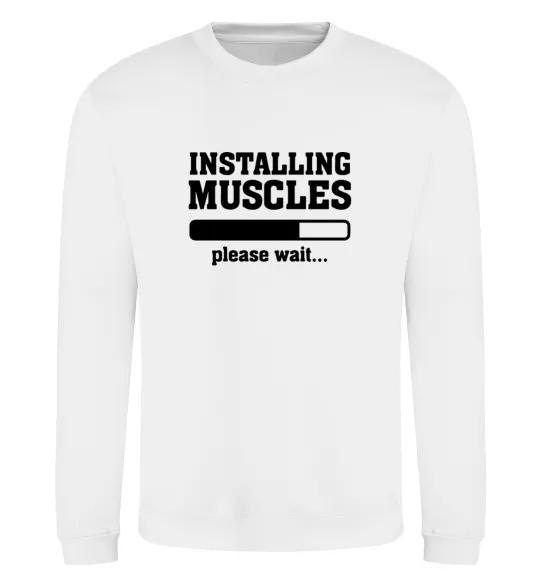 Свитшот installing muscles version 2 Белый фото