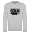 Свитшот installing muscles version 2 Серый меланж фото